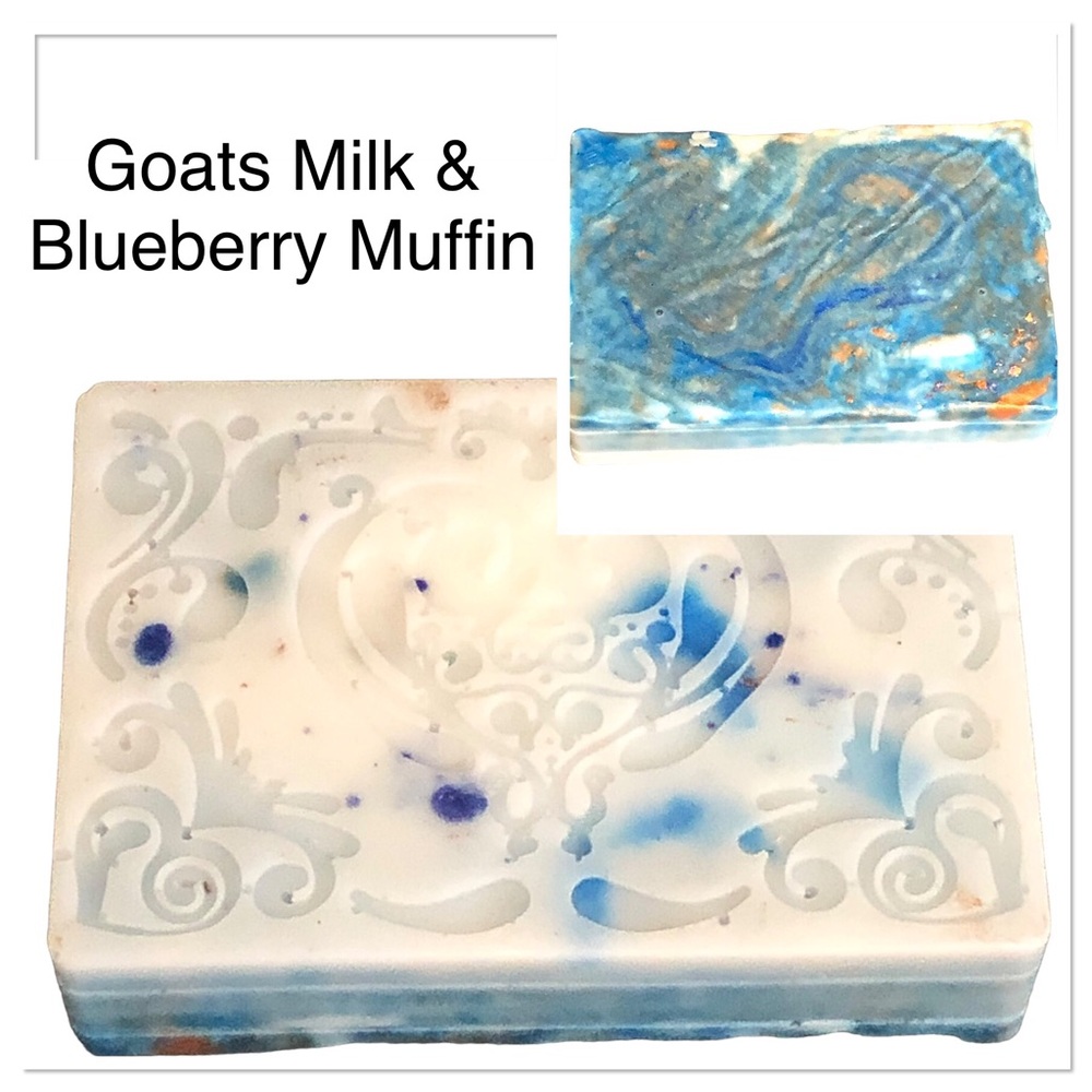 Handmade Moisturizing Goats Milk Soap Blueberry Muffin Scent Hand Pour L…